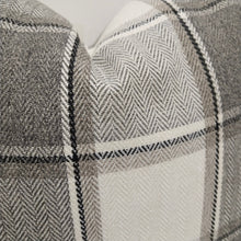 Load image into Gallery viewer, Herringbone Weave Windowpane Pillow Cover, Sarah