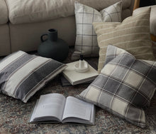 Load image into Gallery viewer, Herringbone Weave Windowpane Pillow Cover, Sarah