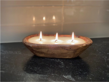 Load image into Gallery viewer, 3 Wick Wooden Soy Candle
